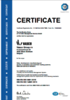 Certificate - ISO 9001 & 14001 for quality and environmental management - ENG