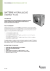 Fiche Technique - Batterie de post-traitement hydaulique Energy Plus