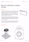 Fiche Technique - Bouche d'aération design carrée