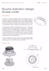 Fiche Technique - Bouche d'aération design double ronde