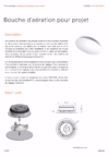 Fiche Technique - Bouche d'aération pour projet