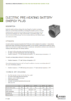 Technical manuel - Electric pre-heating battery energy plus