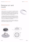 Technical sheet - Designer air vent round