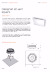 Technical sheet - Designer air vent square