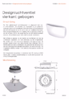Technische Fiche - Design ventiel vierkant gebogen