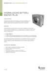 Technische Fiche - Hydraulische batterij Energy Plus