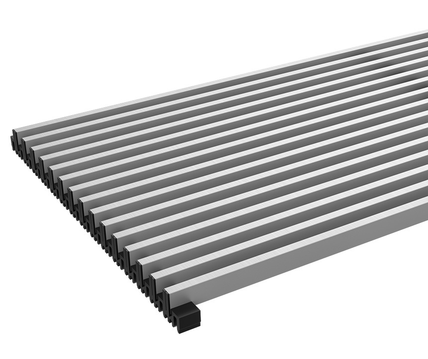 Kratka linearna aluminium naturalne